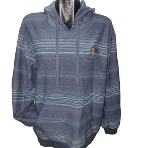 O'Neill Men's Blue Bavaro Striped Pullover Hoodie XL
